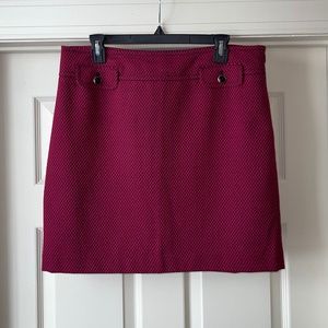 Ann Taylor Loft Mini Skirt/ Pink and Black/ Size 12